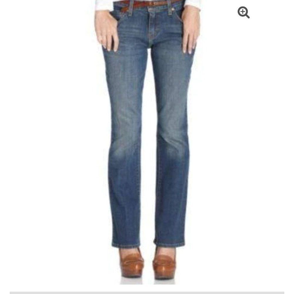 Levi's 515 Womens Pants Blue 12M Bootcut Medium Rinse Plus Size Jeans
